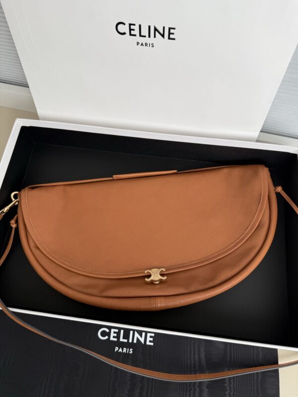 CELINE Soft Triomphe Half-Moon Bag