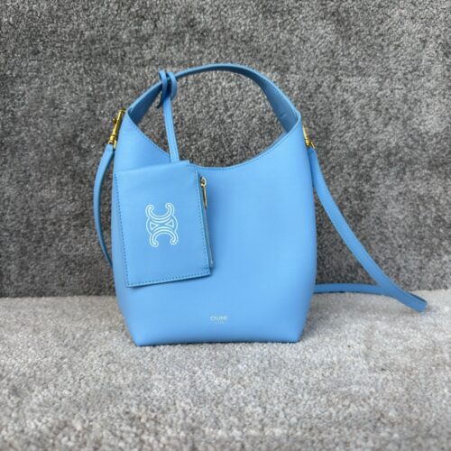 Mini Hobo Bag – Blue Leather