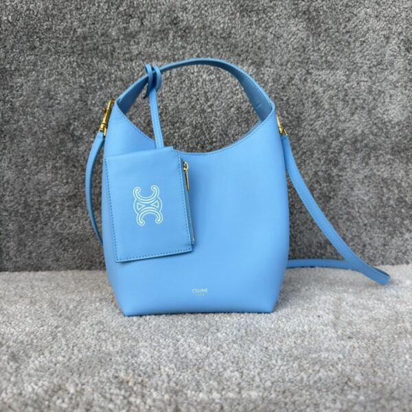 Mini Hobo Bag – Blue Leather