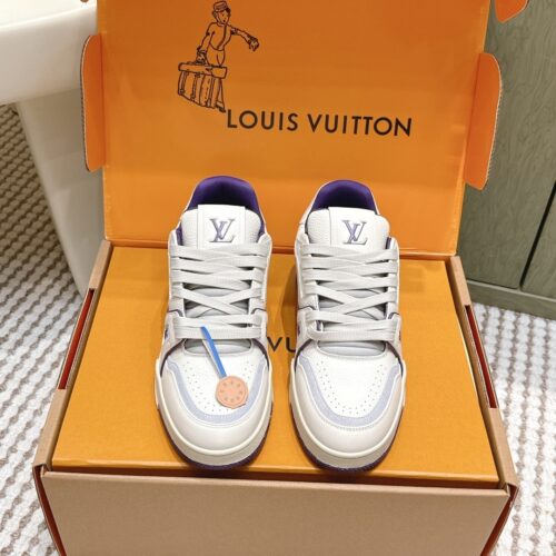 sy_no_480088C90BF23F15E3D4EC7BE88DF4D6_0 Louis Vuitton LV Trainer White & Lavender Purple Retro Sneakers