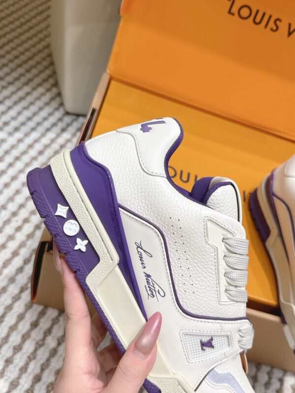 sy_no_480088C90BF23F15E3D4EC7BE88DF4D6_6 Louis Vuitton LV Trainer White & Lavender Purple Retro Sneakers