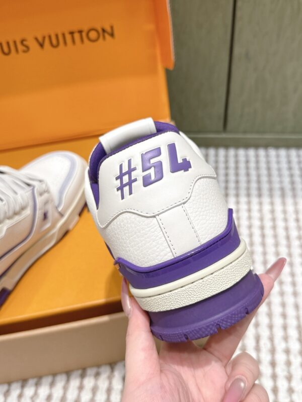 sy_no_480088C90BF23F15E3D4EC7BE88DF4D6_7 Louis Vuitton LV Trainer White & Lavender Purple Retro Sneakers