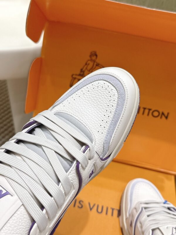 sy_no_480088C90BF23F15E3D4EC7BE88DF4D6_8 Louis Vuitton LV Trainer White & Lavender Purple Retro Sneakers