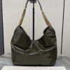 sy_no_48514CB3CAB7CE5F35BCE034501EB7A4_0 YSL Oil-Waxed Leather Chain Hobo Bag – Green & Gold