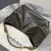 sy_no_48514CB3CAB7CE5F35BCE034501EB7A4_8 YSL Oil-Waxed Leather Chain Hobo Bag – Green & Gold