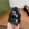 Gucci Leather Loafer with Geometric G Buckle in Black