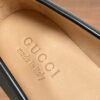 Gucci Leather Loafer with Geometric G Buckle in Black