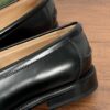 Gucci Leather Loafer with Geometric G Buckle in Black