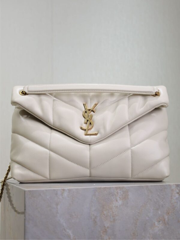 sy_no_48A8B9FB5DFB4B61CB436359CF6F4AC6_0 YSL Loulou 35cm Quilted Lambskin Bag – White