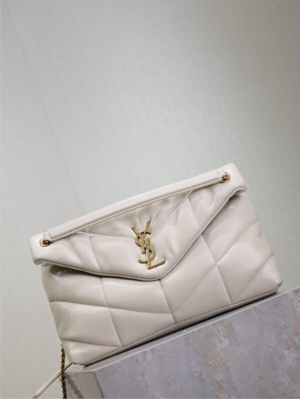 sy_no_48A8B9FB5DFB4B61CB436359CF6F4AC6_1 YSL Loulou 35cm Quilted Lambskin Bag – White
