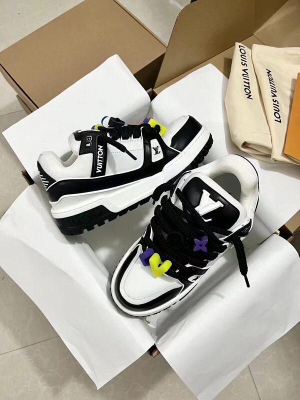 Louis Vuitton LV Trainer Maxi Black & White Chunky Retro Sneakers