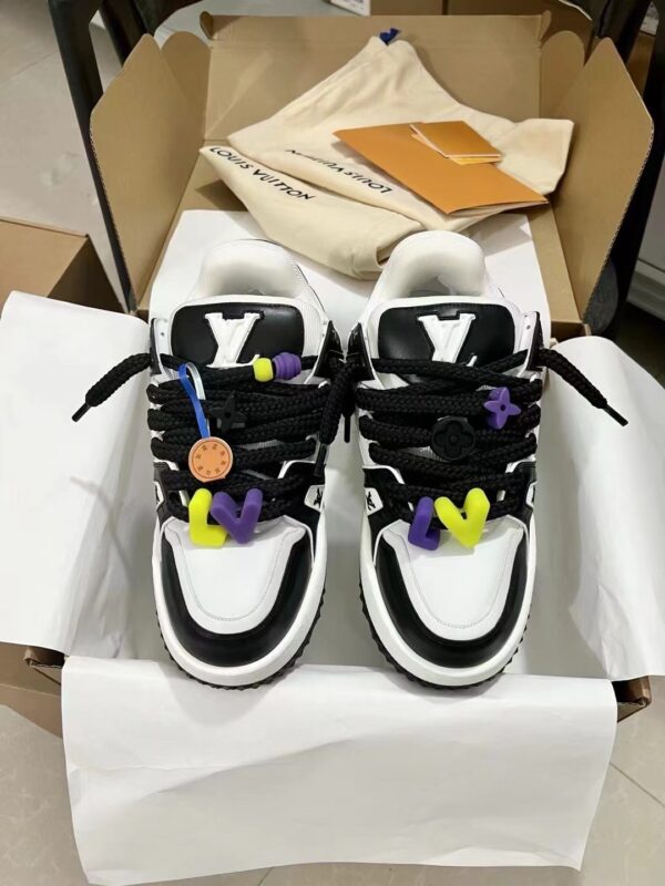 Louis Vuitton LV Trainer Maxi Black & White Chunky Retro Sneakers