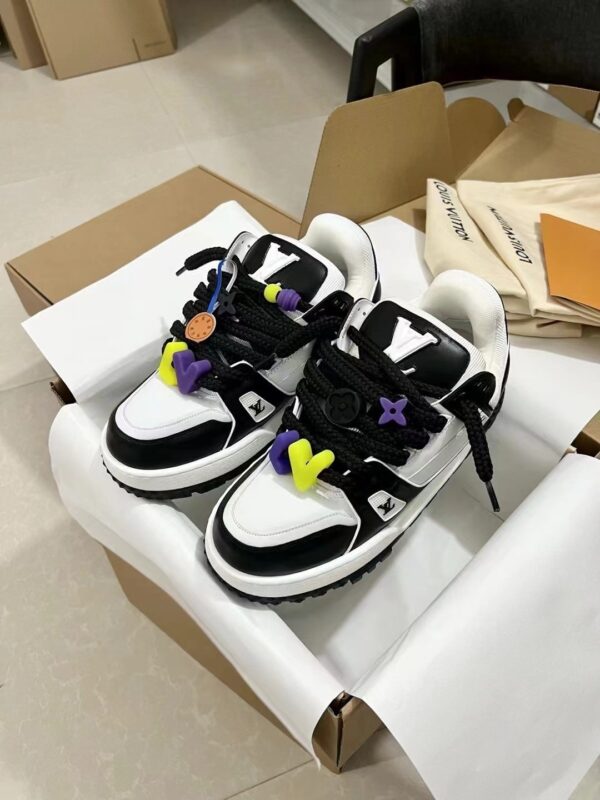 Louis Vuitton LV Trainer Maxi Black & White Chunky Retro Sneakers