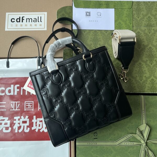 sy_no_498DF85867A4312A6E27C09F484E7C78_1 Gucci Matelassé Leather Shoulder Bag UM8HG 1046 – Black Embossed Leather