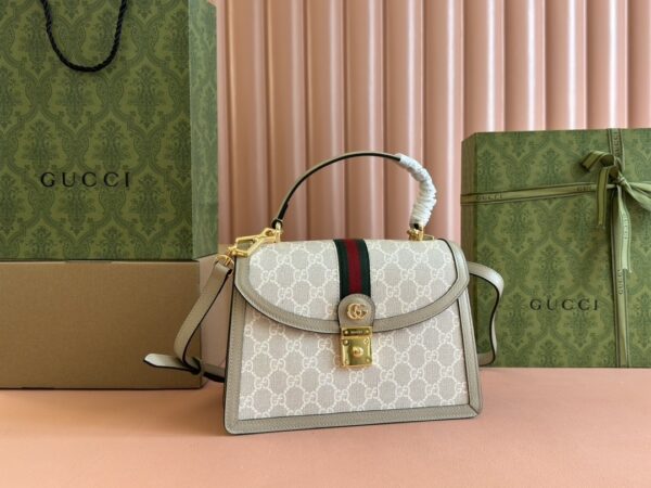 sy_no_49DDC01BB41E5B268BEFDB27FD0BDA01_2 Ophidia Small Top Handle Bag – Signature Canvas