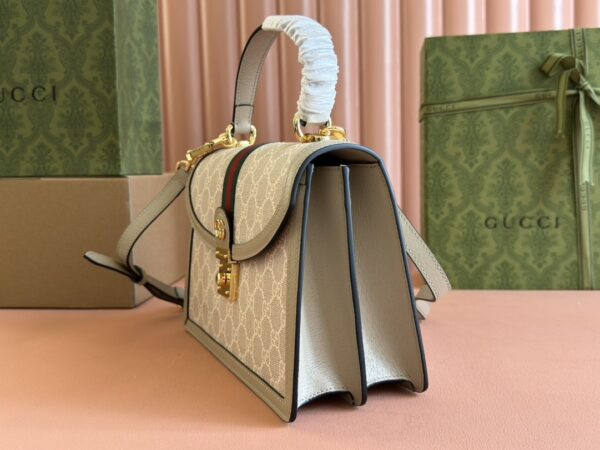 sy_no_49DDC01BB41E5B268BEFDB27FD0BDA01_3 Ophidia Small Top Handle Bag – Signature Canvas