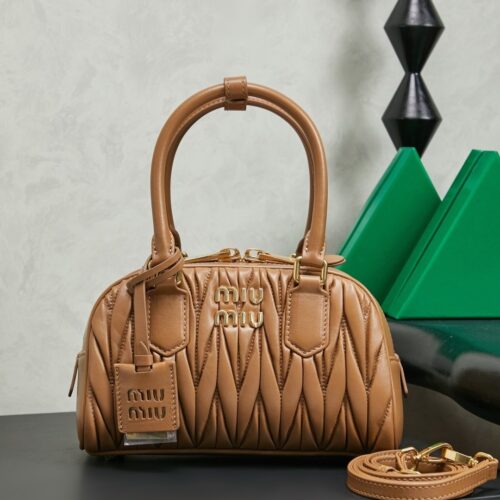 sy_no_49FC20ADBB211A9CF22BAFF131F9FE61_0 Miu Miu Mini Pleated Lambskin Bowling Bag (Handheld/Shoulder/Crossbody)