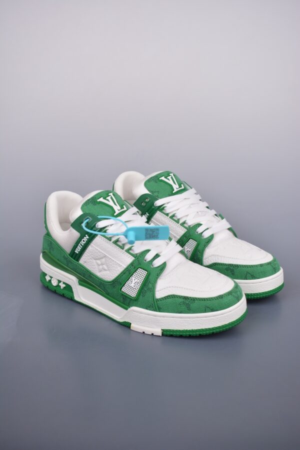 Green Low-Top Trainer Sneakers