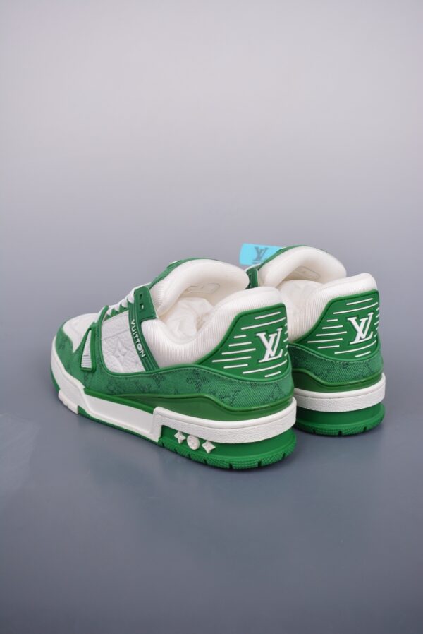 Green Low-Top Trainer Sneakers