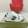 sy_no_4A6641C51A89B19B9948994FF3DD1ADF_0 Gucci Screener White Leather Sneaker with Green & Pink Web & Interlocking GG Embroidery