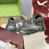 sy_no_4B05D5E5C6F1D6EF3257DE3405AD6AC8_0 Black Leather Chunky Retro Sneakers