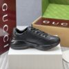 sy_no_4B05D5E5C6F1D6EF3257DE3405AD6AC8_4 Black Leather Chunky Retro Sneakers