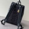 Dior Saddle Backpack – Blue Oblique & Black Grained Leather