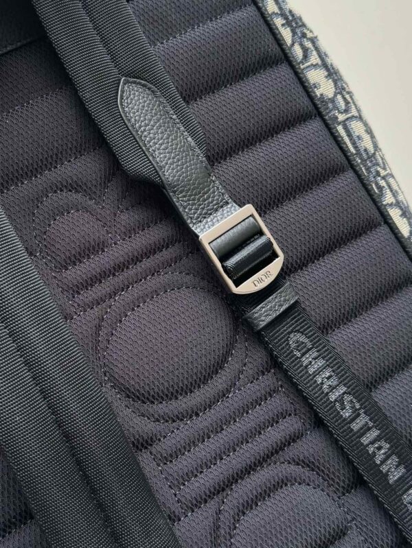 Dior Saddle Backpack – Blue Oblique & Black Grained Leather