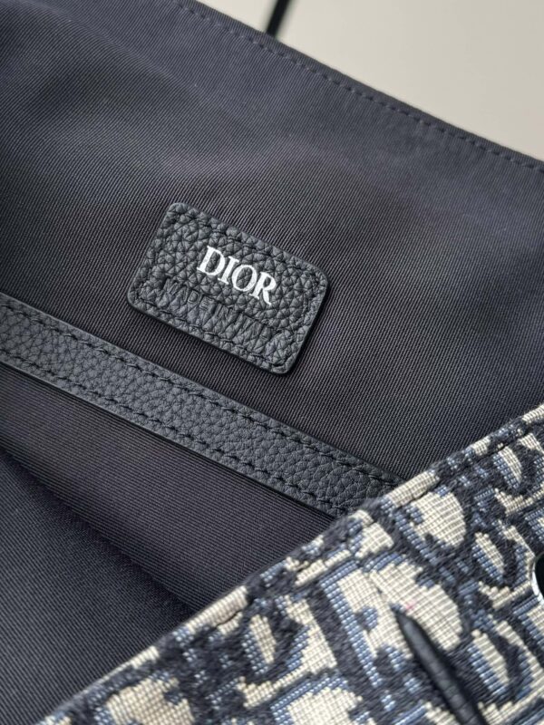 Dior Saddle Backpack – Blue Oblique & Black Grained Leather