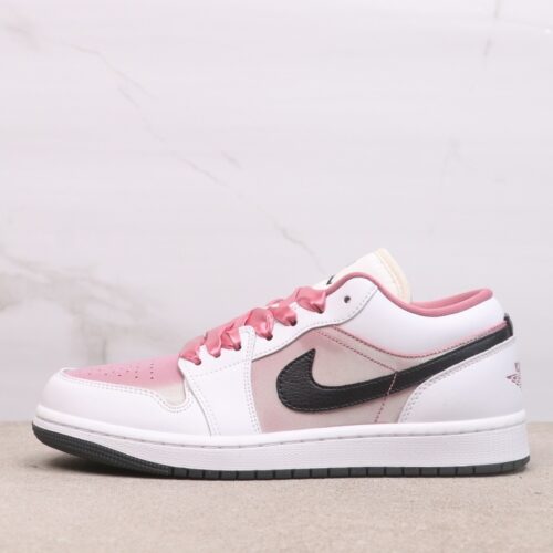 sy_no_4B5ECC0438D0BFD953535D10DE4F218D_0 Air Jordan 1 Low – Pink / White / Black Satin