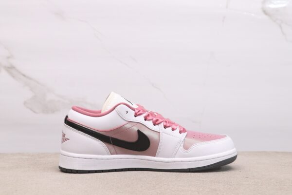 sy_no_4B5ECC0438D0BFD953535D10DE4F218D_1 Air Jordan 1 Low – Pink / White / Black Satin