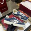 sy_no_4B70ABF8BB93A626729A403BB42B8E03_0 Gucci B Sneaker GG Canvas & Blue Suede – Navy / Denim Blue