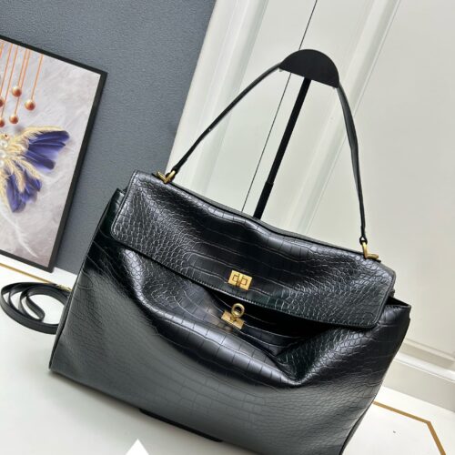 Balenciaga Rodeo Bag – Crocodile-Embossed Finish