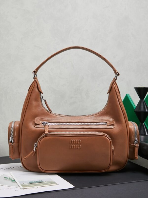 sy_no_4C5BD745B0F6E486A05AFA68C11B601E_0 Miu Miu Women's Vintage-Style Biker Shoulder Bag