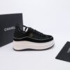 sy_no_4E6246491B256985DDC10C1ECA25172E_6 Black & White Suede Mesh Platform Sneakers