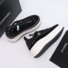 sy_no_4E6246491B256985DDC10C1ECA25172E_7 Black & White Suede Mesh Platform Sneakers