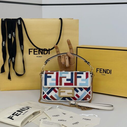 sy_no_4EB525F336AB524DDD858F1E902E0D1B_0 Fendi Baguette Handbag – Double-F Embroidered Canvas