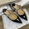 sy_no_4FC51C1E0D6253CF2F6CC4CFF219286C_3 Jimmy Choo Bing Flat Black Patent Leather Crystal-Embellished Pointed-Toe Mules