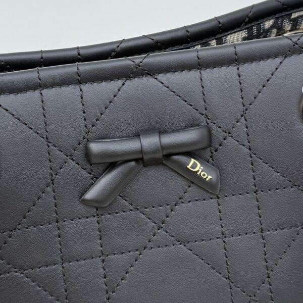 sy_no_50661A607D7D0DD28221A884B22FF1B0_3 Dior Bow Tote Bag – Black Italian Leather