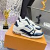 Louis Vuitton LV Trainer Maxi Navy Blue, Sky Blue & White Sneakers