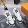 Louis Vuitton LV Trainer Maxi Navy Blue, Sky Blue & White Sneakers