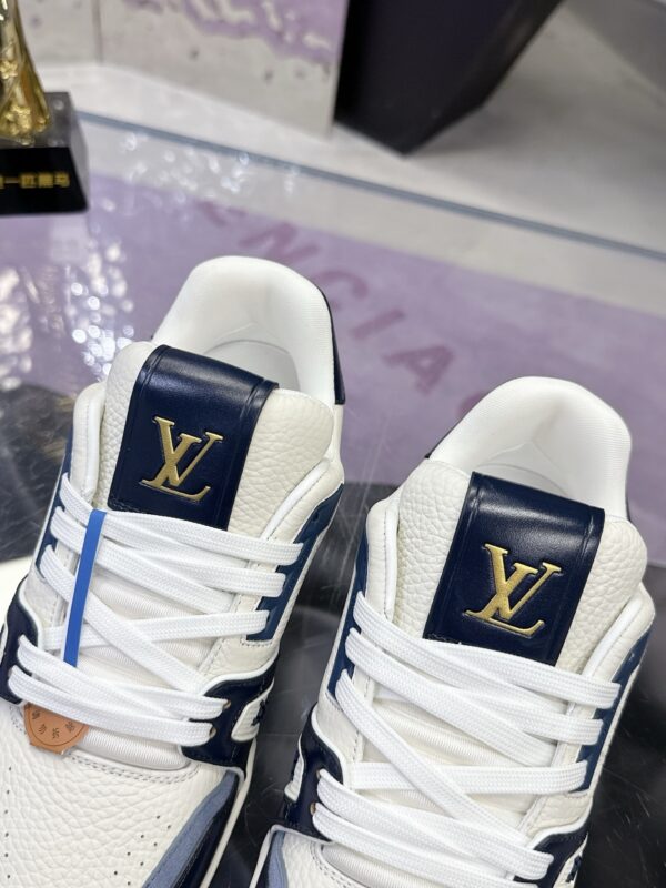 Louis Vuitton LV Trainer Maxi Navy Blue, Sky Blue & White Sneakers