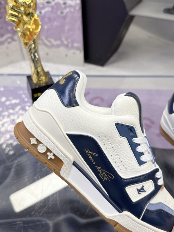 Louis Vuitton LV Trainer Maxi Navy Blue, Sky Blue & White Sneakers