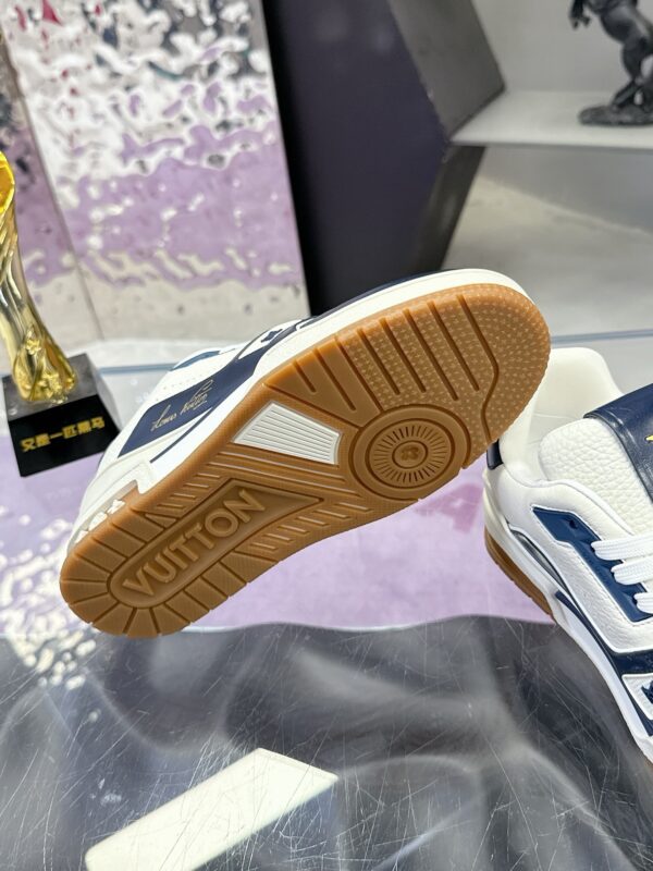 Louis Vuitton LV Trainer Maxi Navy Blue, Sky Blue & White Sneakers