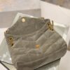 sy_no_50AC424A93EE8E20CF652BA7CFAB8D2C_6 YSL Loulou 29cm Shoulder Bag – Gray Suede