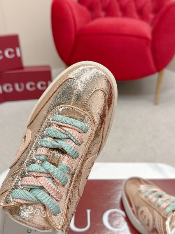 sy_no_510EC9A1B3CCBDF404F85613D2A806C2_6 Gucci B Sneaker Metallic Rose Gold Leather – Rose Gold / Champagne Pink
