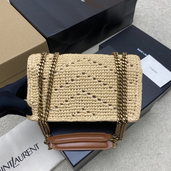 YSL LouLou Woven Chain Bag – Beige & Gold