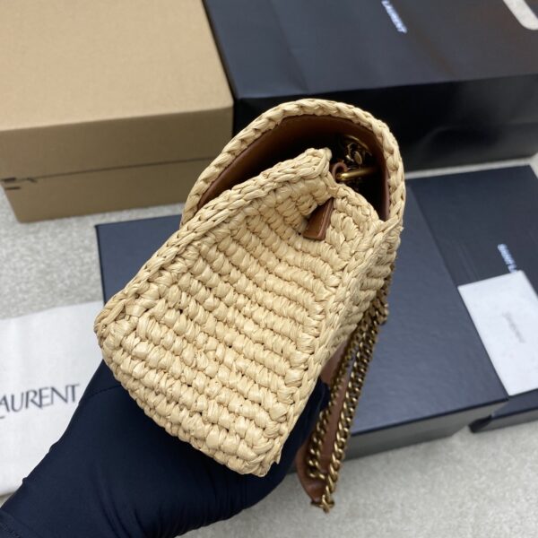 YSL LouLou Woven Chain Bag – Beige & Gold