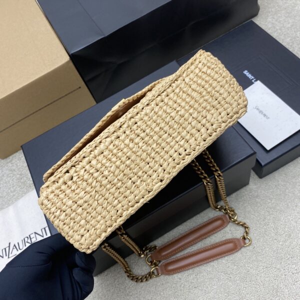 YSL LouLou Woven Chain Bag – Beige & Gold