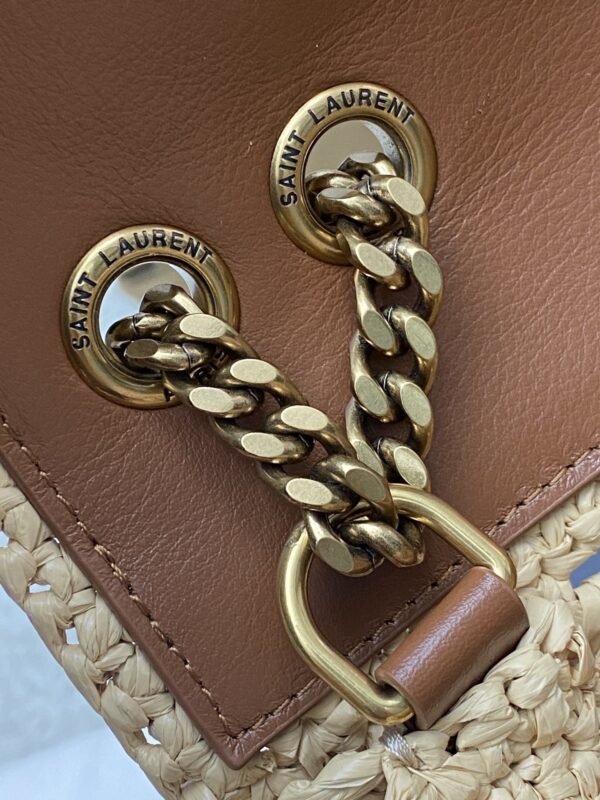 YSL LouLou Woven Chain Bag – Beige & Gold